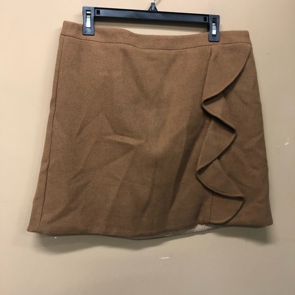 J.CREW MERCANTILE SZ 12 WOOL BLEND RUFFLED SCHOOL GIRL SKIRT NWT - Picture 1 of 4
